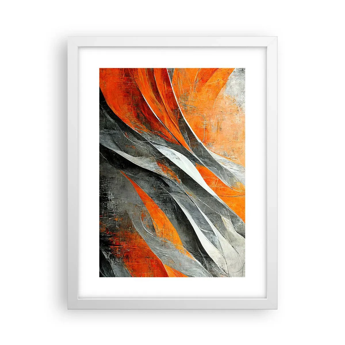 Affiche dans un cadre blanc - Poster - Chaleur et froid - 30x40 cm