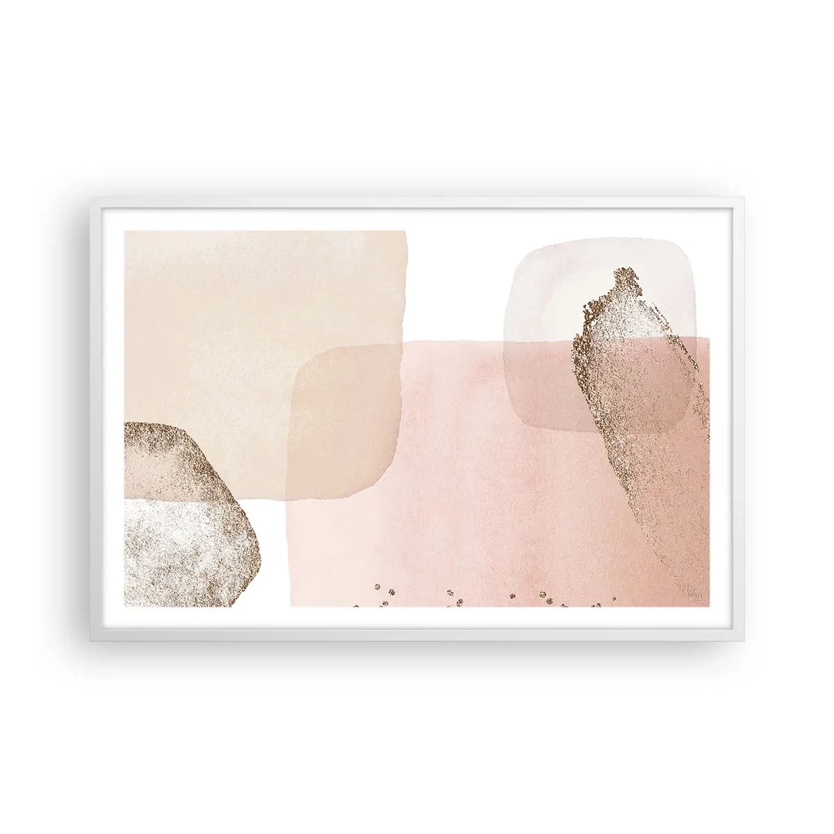 Affiche dans un cadre blanc - Poster - Regard à travers la couleur - 91x61 cm