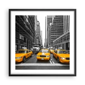 Affiche dans un cadre noir - Poster - C'est nous qui colorons la ville - 50x50 cm