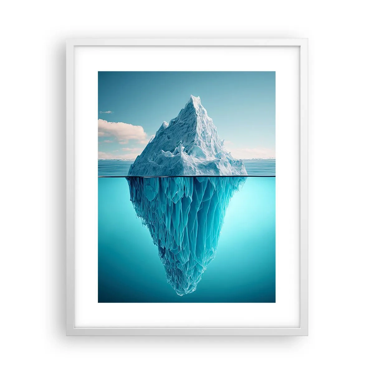 Affiche dans un cadre blanc - Poster - Reine de Glace - 40x50 cm