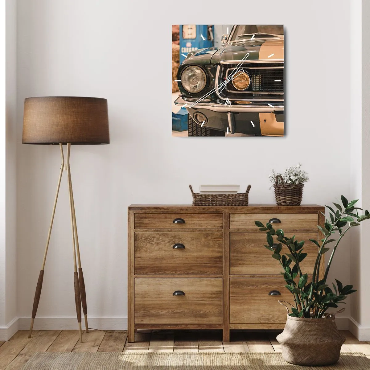 Horloge murale - Pendule murale - Rencontre avec une légende - 40x40 cm