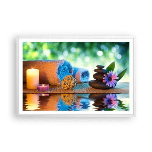 Affiche dans un cadre blanc - Poster - Temps pour le corps - 91x61 cm