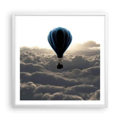 Affiche dans un cadre blanc - Poster - Un vagabond au dessus des nuages - 60x60 cm