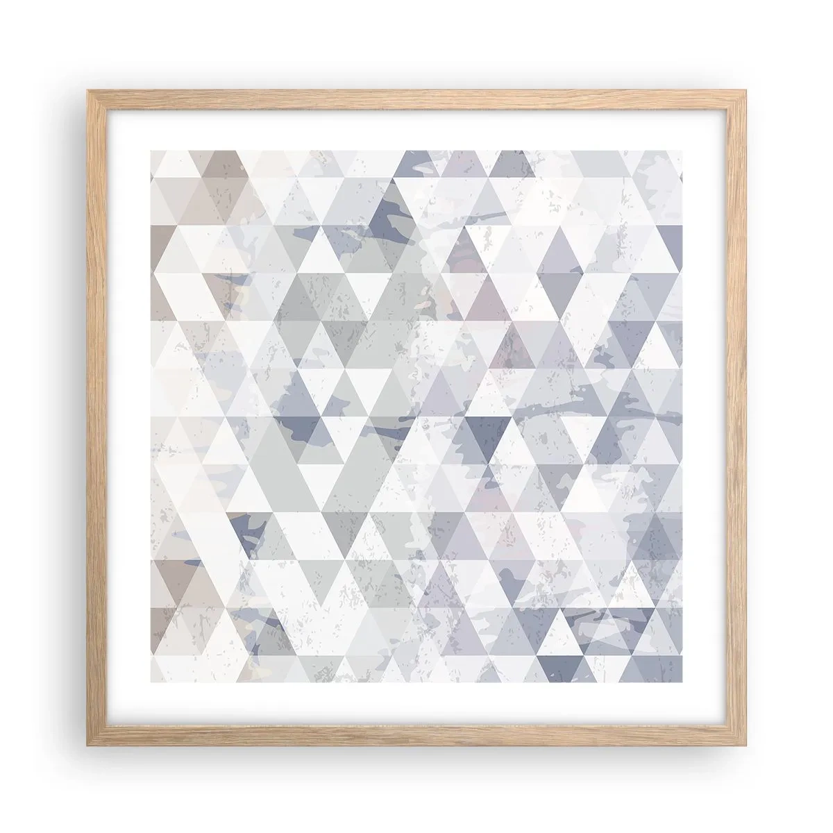 Affiche dans un chêne clair - Poster - En rythme de trois - 50x50 cm