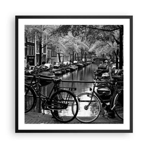 Affiche dans un cadre noir - Poster - Une vue très hollandaise - 60x60 cm