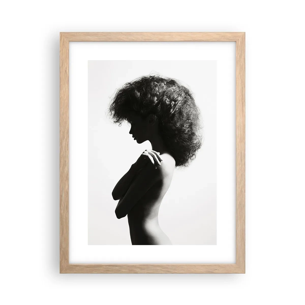 Affiche dans un chêne clair - Poster - Comme une fleur au bout d'une fine tige - 30x40 cm