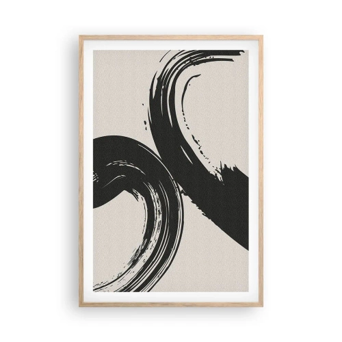 Affiche dans un chêne clair - Poster - Balayage circulaire - 61x91 cm