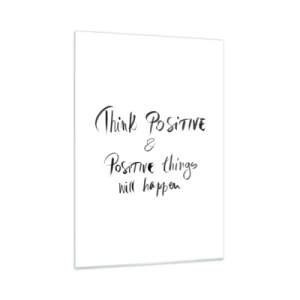 Impression sur verre - Image sur verre - Une inscription motivante dans un style minimaliste - 50x70cm - Comment vivre? - Décoration murale moderne pour le salon et la chambre ARTTOR