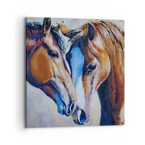 Impression sur toile - Image sur toile - Est-ce de l'amitié ? Ou de l'amour ? - 70x70 cm