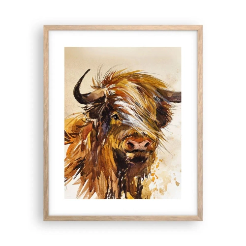 Affiche dans un chêne clair - Poster - Fierté du chasseur - 40x50 cm