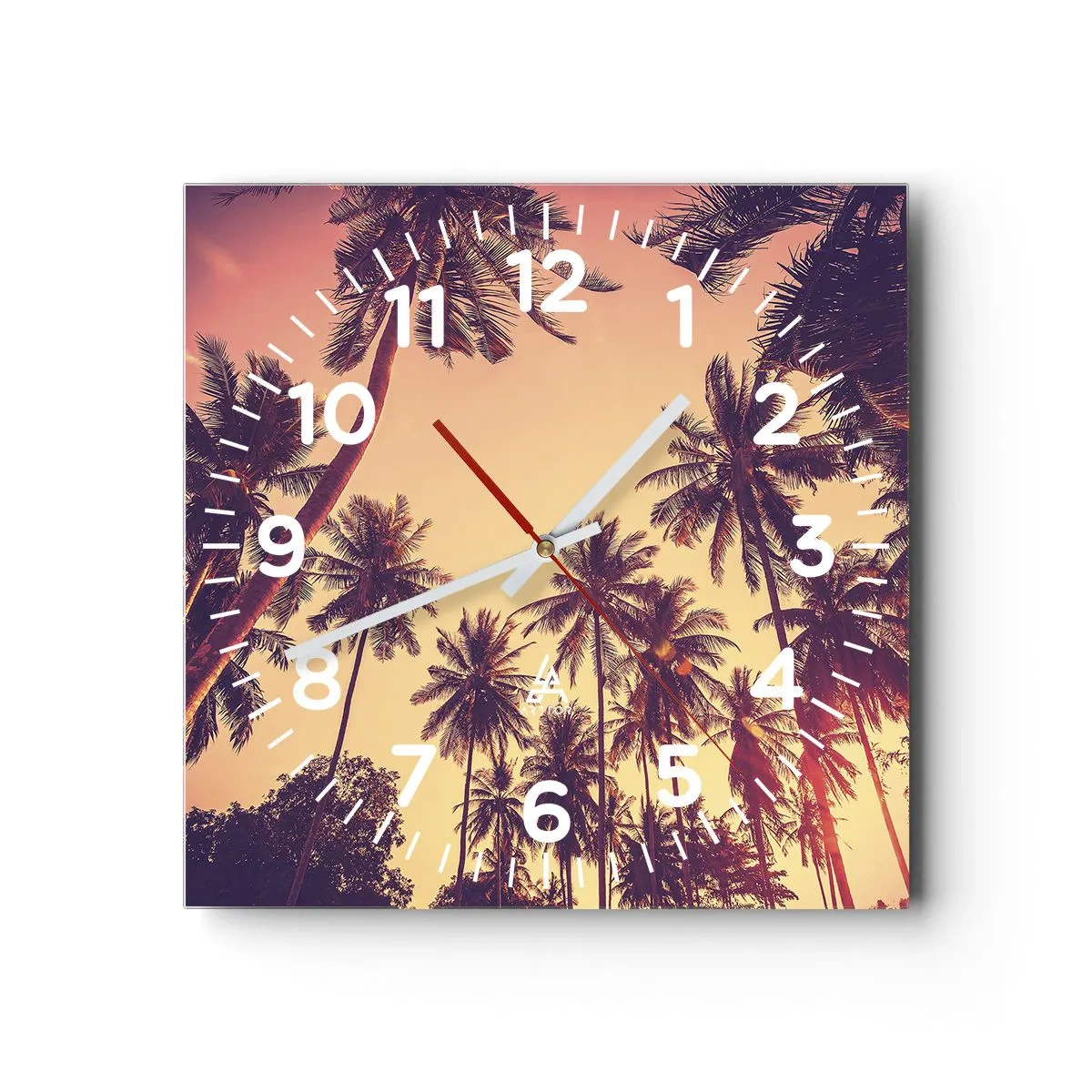 Horloge murale - Pendule murale - Variation tropicale - 30x30 cm