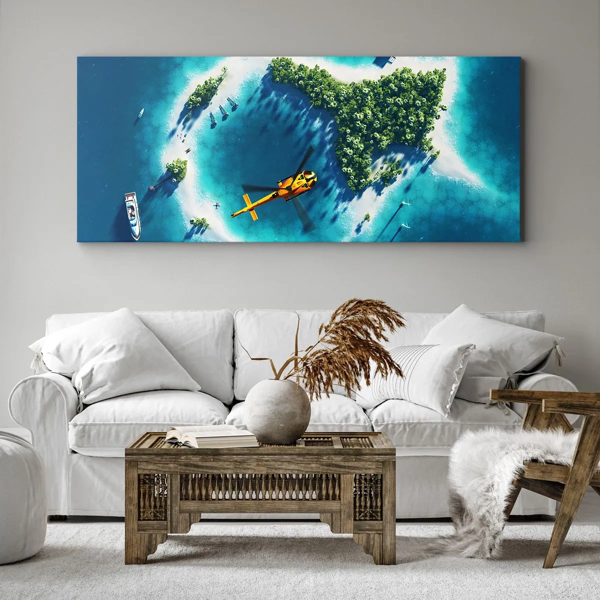 Impression sur toile - Image sur toile - Achetez-vous une île - 90x30 cm