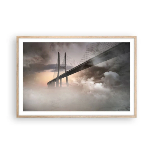 Affiche dans un chêne clair - Poster - Sur la rivière qui n'existe pas - 91x61 cm