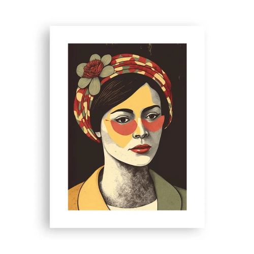 Affiche - Poster - Dame Corail - 30x40 cm