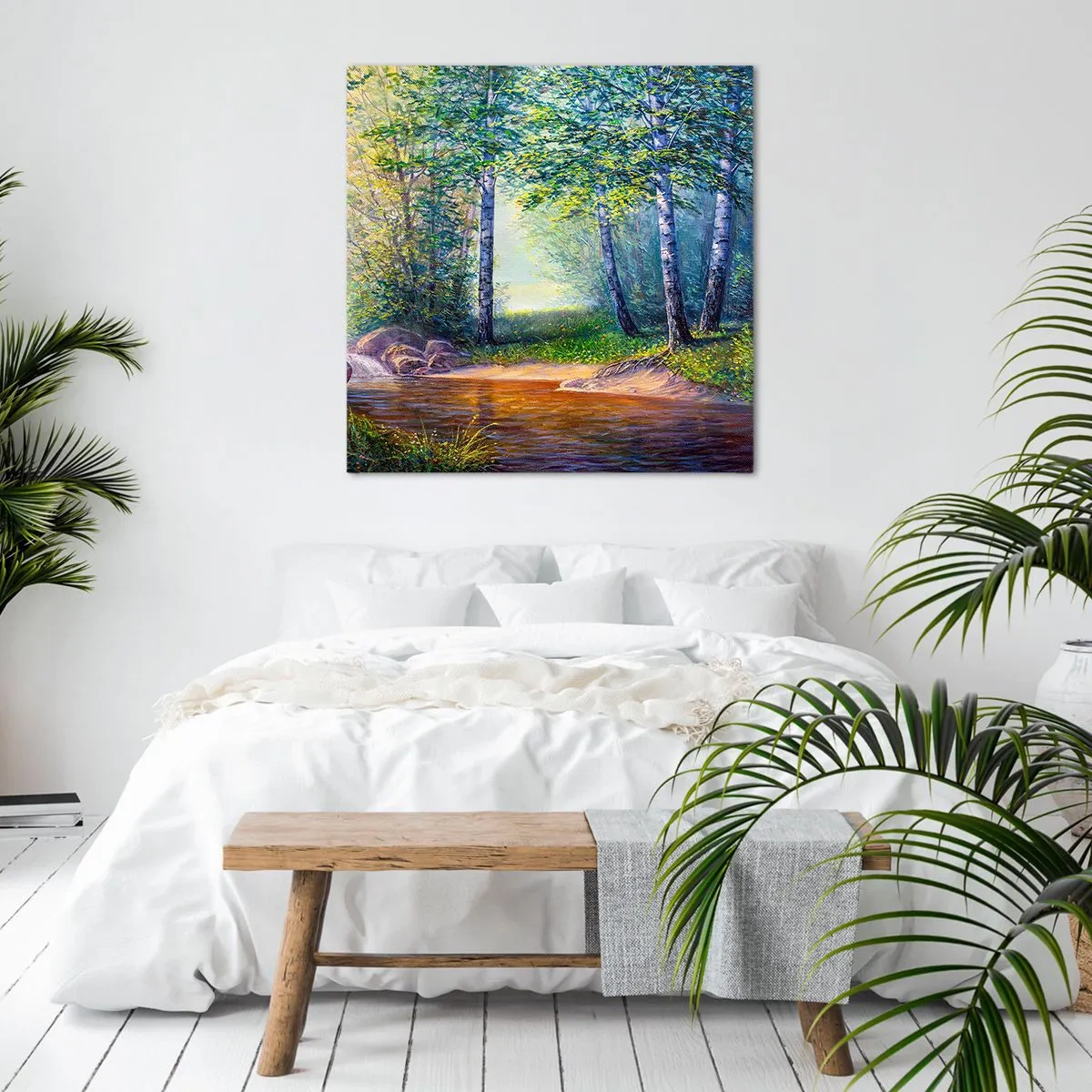 Impression sur toile - Image sur toile - Paysage idyllique - 30x30 cm