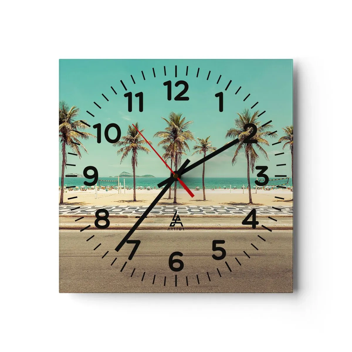 Horloge murale - Pendule murale - Gardien de plage - 30x30 cm