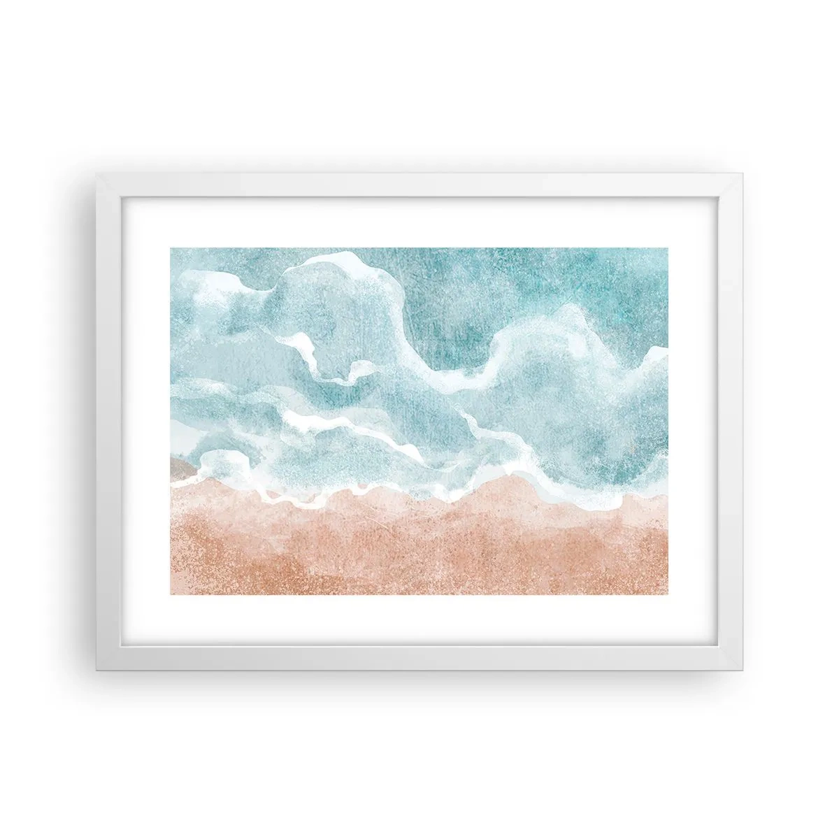 Affiche dans un cadre blanc - Poster - Abstraction du nuage - 40x30 cm