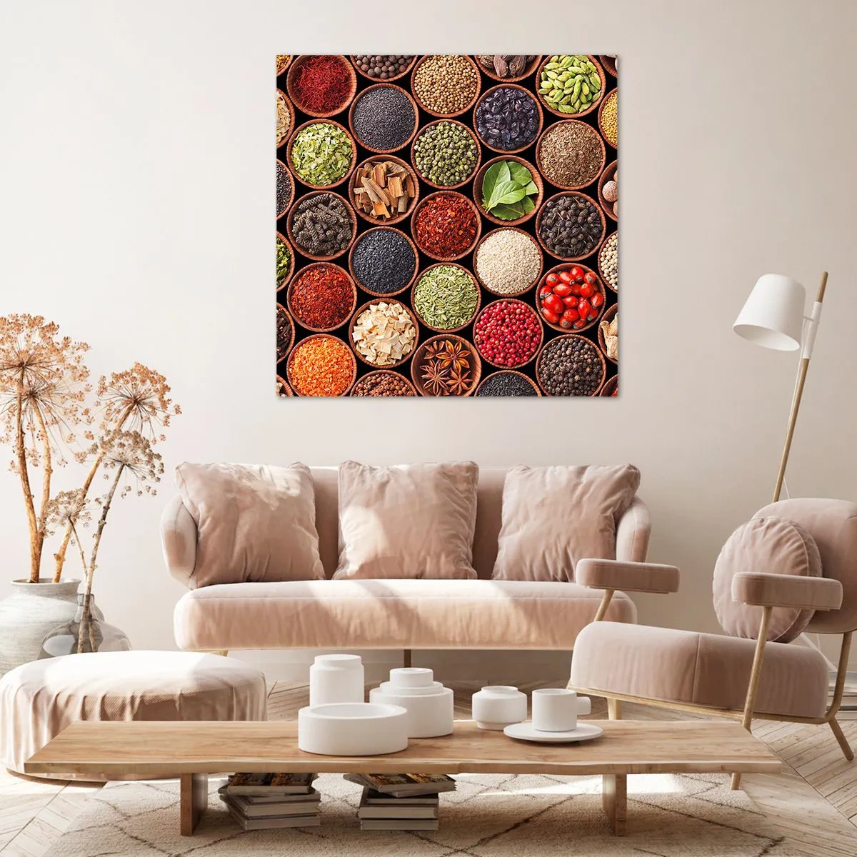 Impression sur toile - Image sur toile - Toutes les saveurs du monde - 70x70 cm