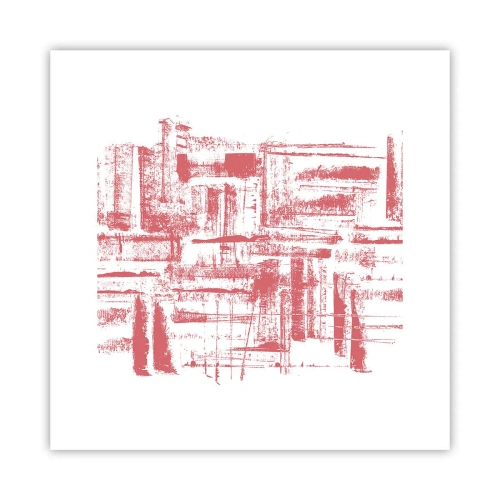 Affiche - Poster - La ville rouge - 30x30 cm