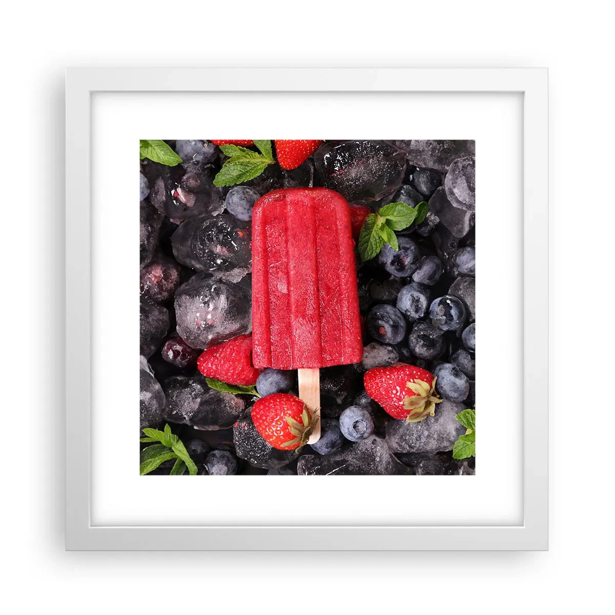 Affiche dans un cadre blanc - Poster - Le goût d’un été chaud - 30x30 cm