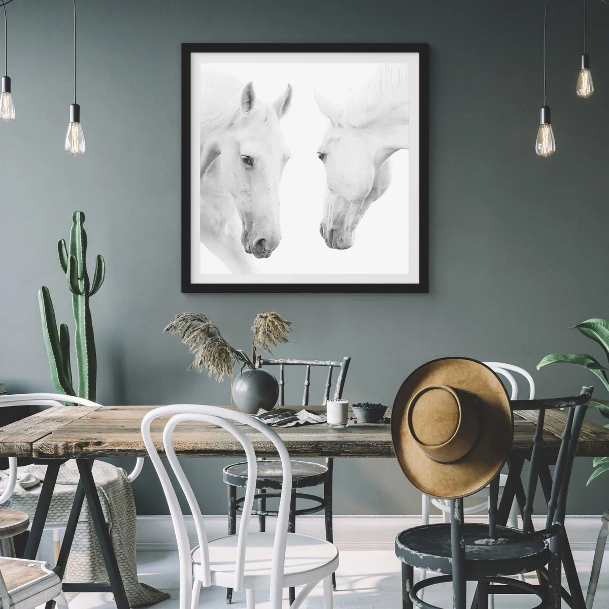 Affiche dans un cadre noir - Poster - Serait-ce de l’amitié? - 40x40 cm