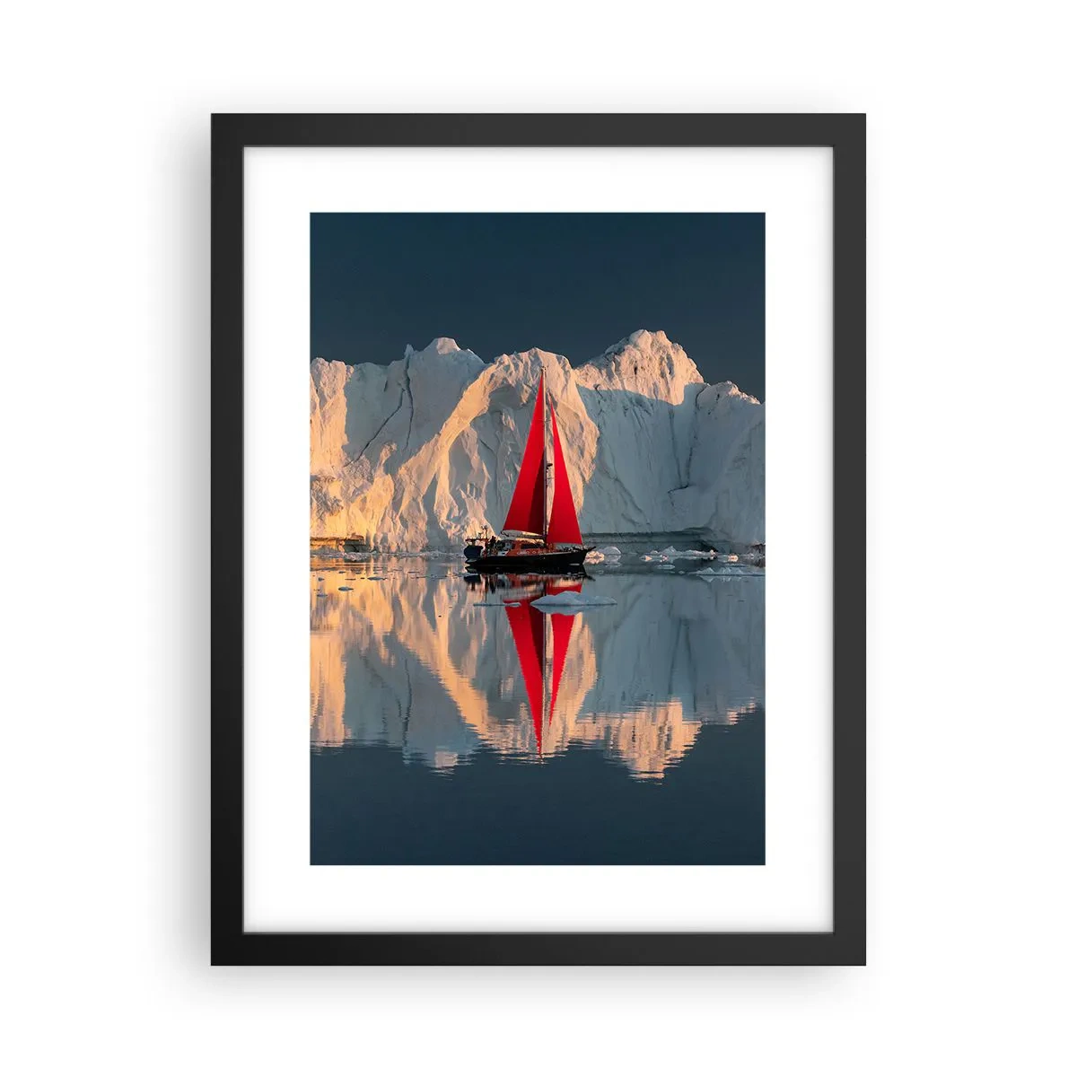 Affiche dans un cadre noir - Poster - Aux limites du monde - 30x40 cm