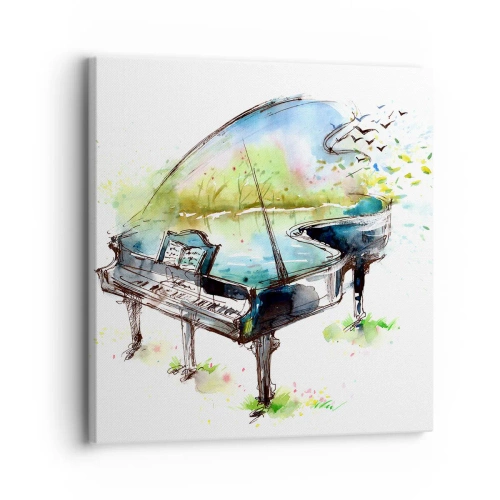 Impression sur toile - Image sur toile - Enchanté en musique - 30x30 cm