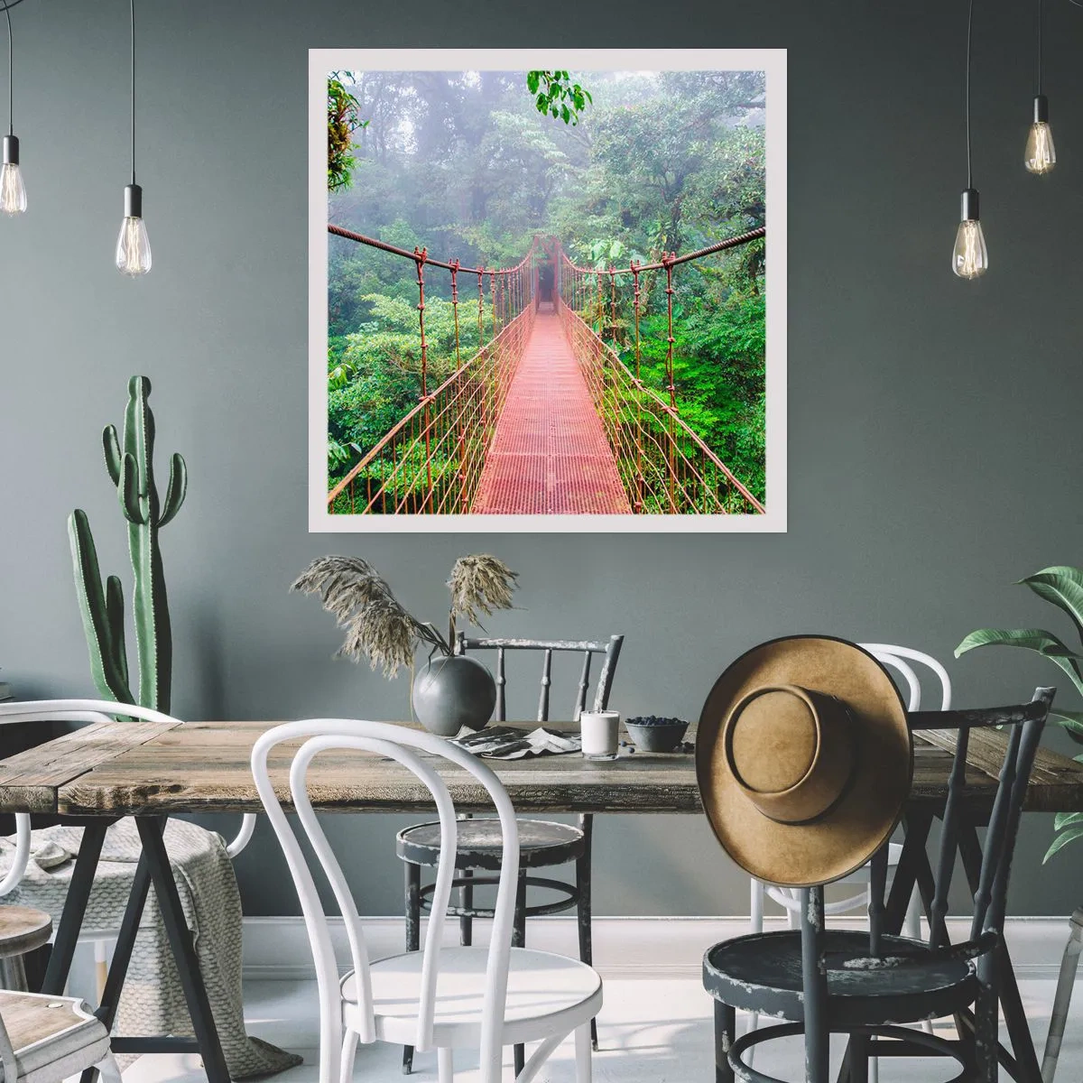 Affiche - Poster - Suspendu sur les couronnes - 40x40 cm
