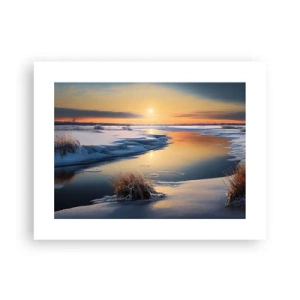Affiche - Poster - Coucher de soleil d'hiver - 40x30 cm