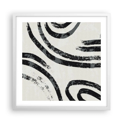 Affiche dans un cadre blanc - Poster - À moitié arrêté - 50x50 cm
