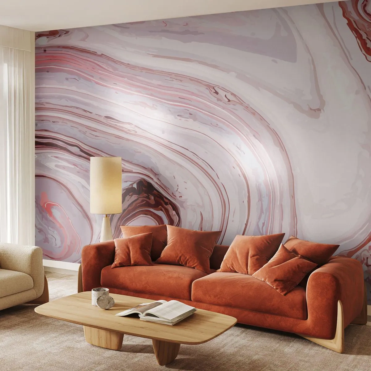 Papier Peint Photo Standard Eco - Tout droit, puis tout en bas - Abstraction, Morceau, Modèle moderne - 400x280 cm