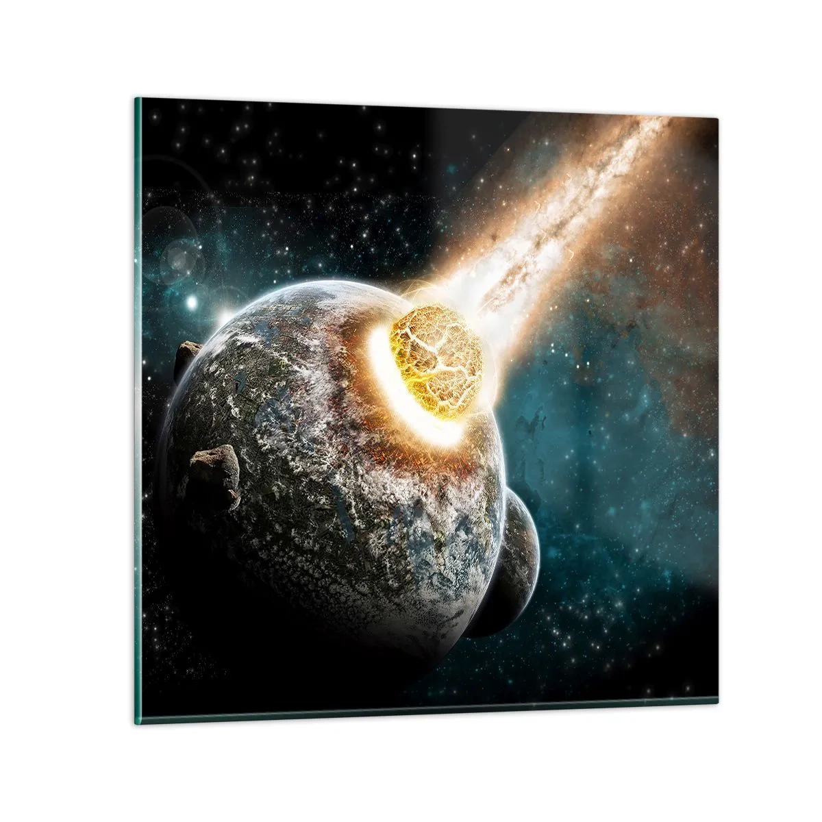 Impression sur verre - Image sur verre - Destruction ou naissance? - 30x30 cm