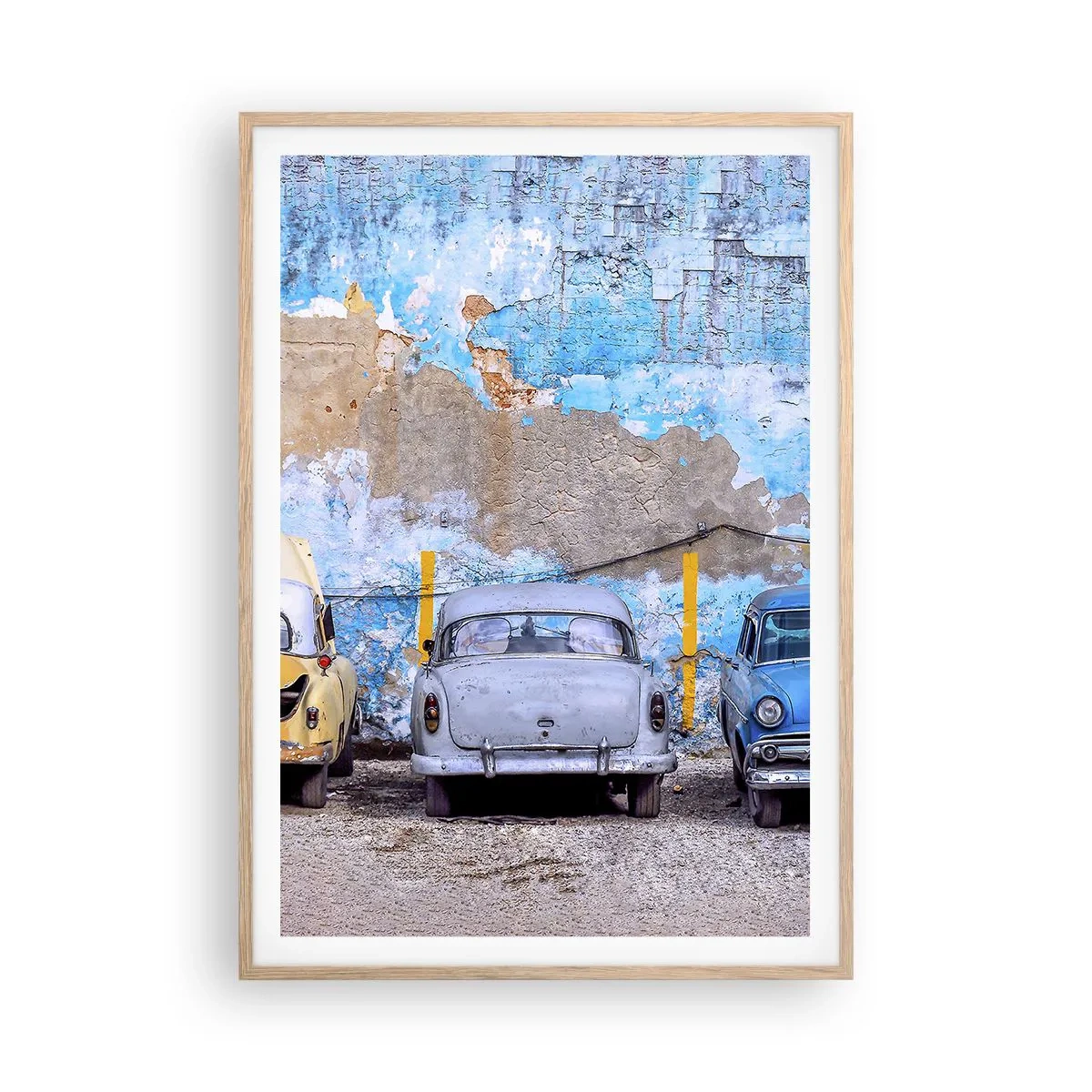 Affiche dans un chêne clair - Poster - Rencontre de vétérans - 70x100 cm