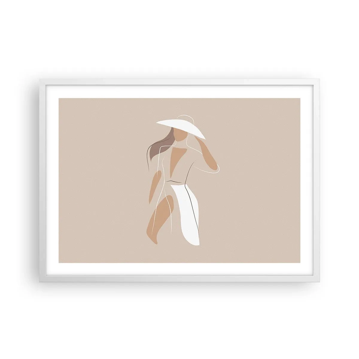 Affiche dans un cadre blanc - Poster - Lea mode est un jeu - 70x50 cm
