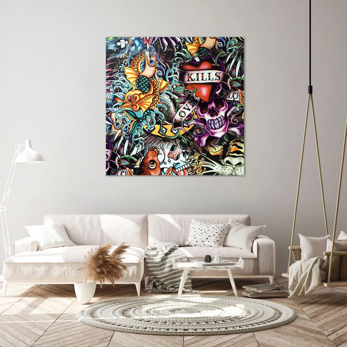 Impression sur toile - Image sur toile - Le rêve du tatoueur - 70x70 cm