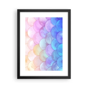 Affiche dans un cadre noir - Poster - Écailles de perles - 30x40 cm