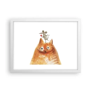 Affiche dans un cadre blanc - Poster - Amour paradoxal - 40x30 cm