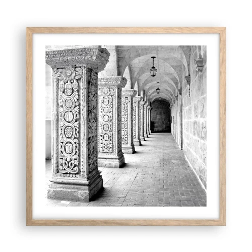 Affiche dans un chêne clair - Poster - Où cela mène-t-il…? - 50x50 cm