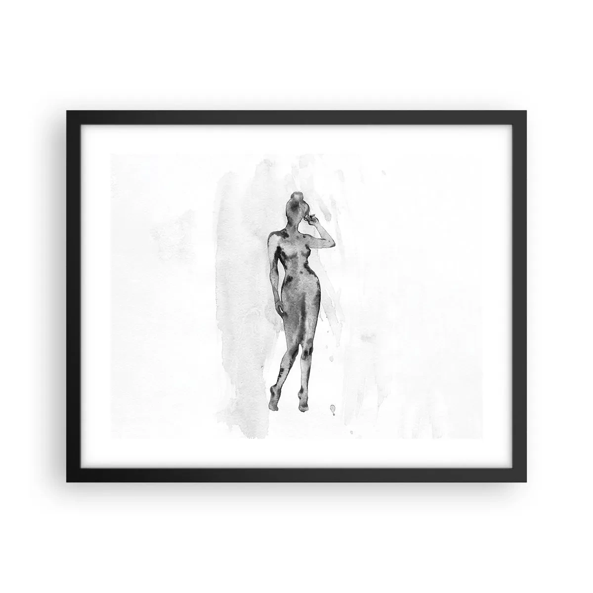 Affiche dans un cadre noir - Poster - Etude de l'idéal de la féminité - 50x40 cm