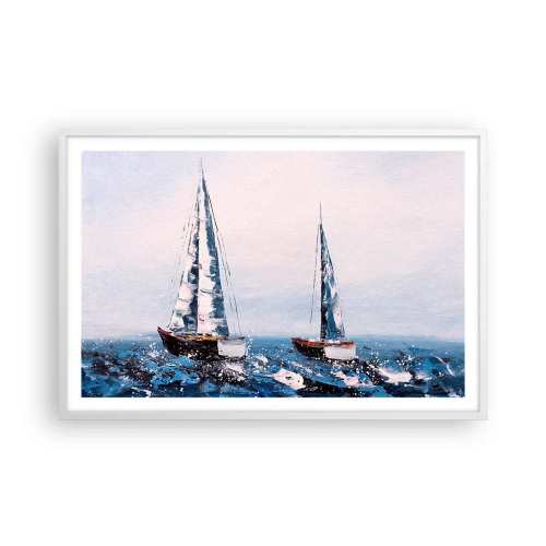 Affiche dans un cadre blanc - Poster - Confrérie du vent - 91x61 cm