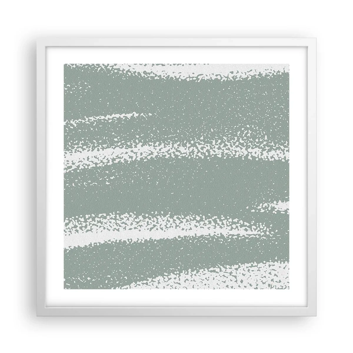 Affiche dans un cadre blanc - Poster - Abstraction dans un climat hivernal - 50x50 cm