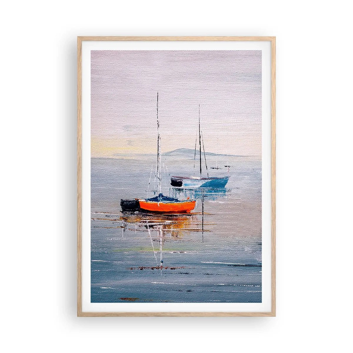 Affiche dans un chêne clair - Poster - Un repos bien mérité - 70x100 cm