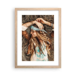 Affiche dans un chêne clair - Poster - En route vers les années d'amour - 30x40 cm