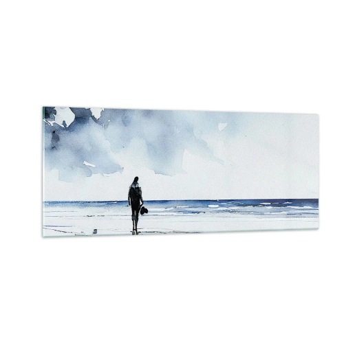 Impression sur verre - Image sur verre - Conversation avec la mer - 100x40 cm