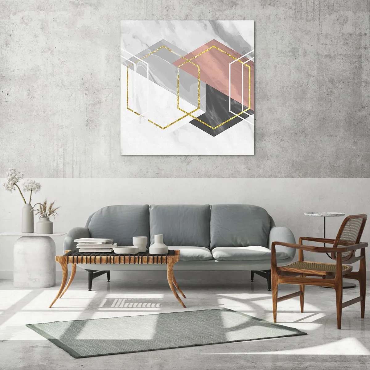 Impression sur verre - Image sur verre - Composition en chaîne - 40x40 cm