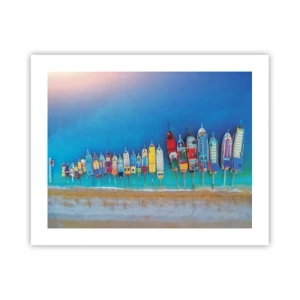 Affiche - Poster - Une vue à vol d'oiseau - 50x40 cm