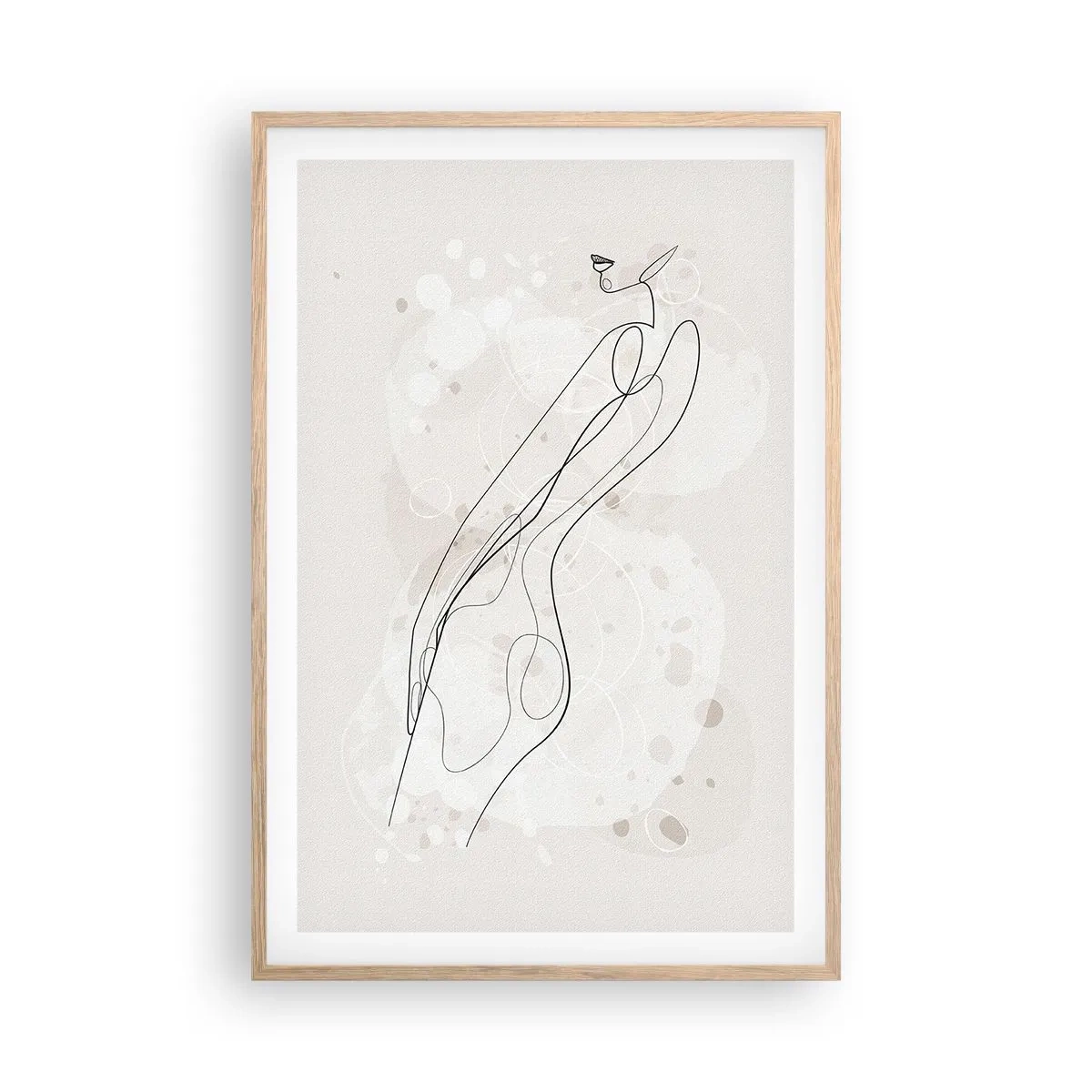 Affiche dans un chêne clair - Poster - Trompe l'oeil - 61x91 cm