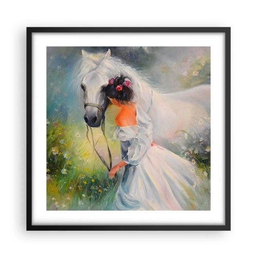 Affiche dans un cadre noir - Poster - Comme dans un beau rêve - 50x50 cm