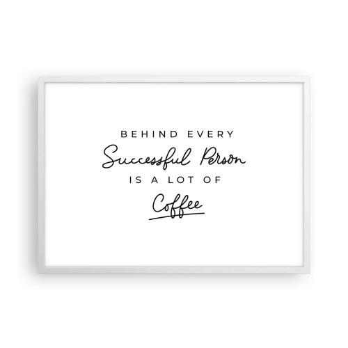 Affiche dans un cadre blanc - Poster - Secret du succès - 70x50 cm