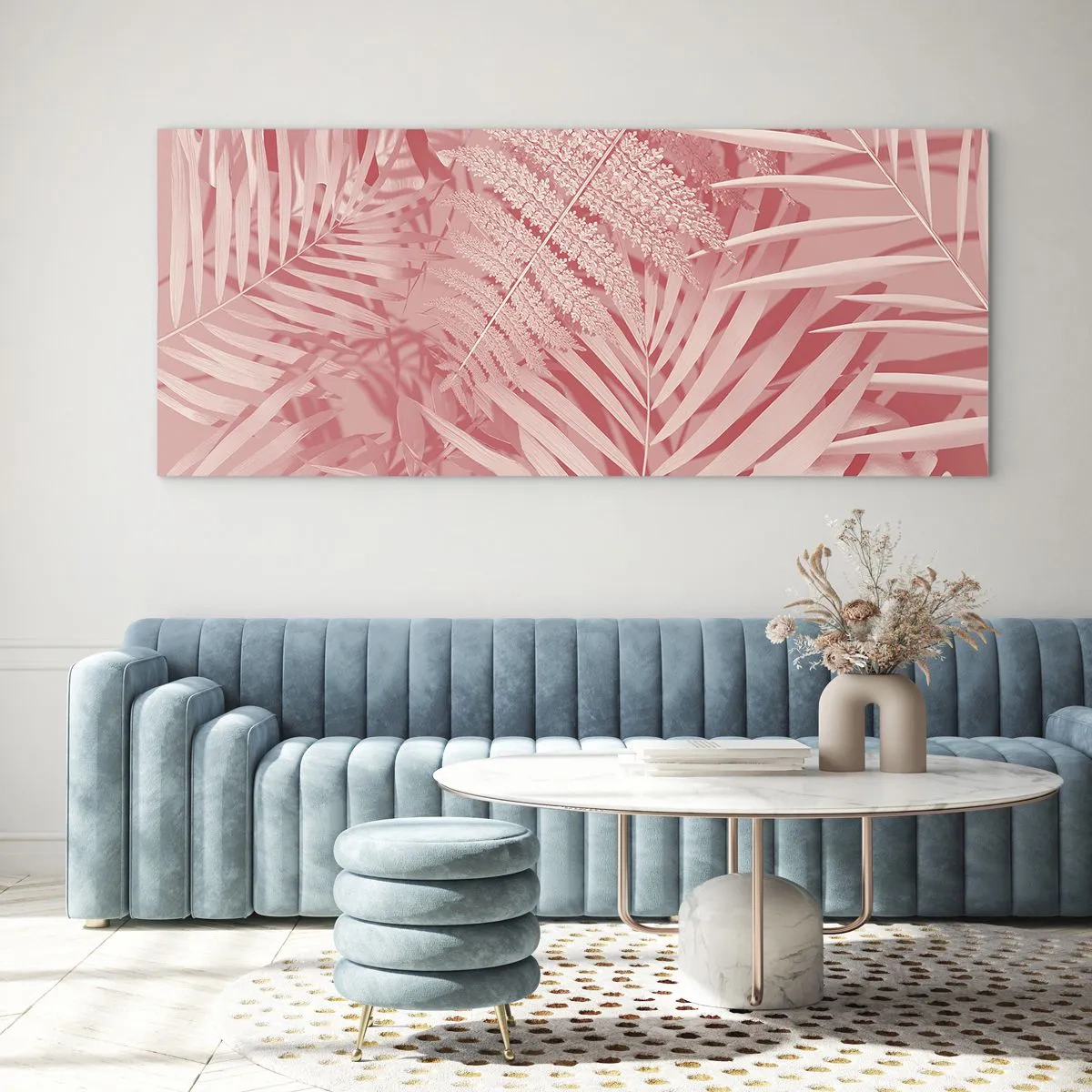 Impression sur verre - Image sur verre - Concept de rose - 90x30 cm